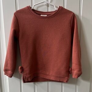 Zara Kids Rust Sweatshirt with Side Knots
